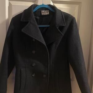 Black vintage wool womens blazer
